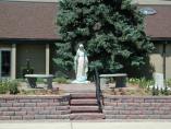 Father Joe Ognibene's completed Memorial Garden, a project of Friends of OLA. (Photo Courtesty of Vicki Tortorich)